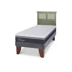 CIC - Cama Europea ortopedic advance 1.5p Respaldo Torino olivo