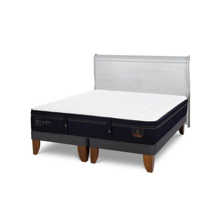 Cama Europea Super Premium 2P Bd Respaldo Miro Alpino