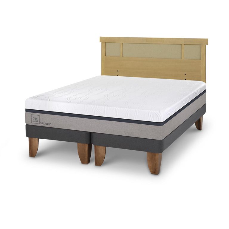 CIC Cama Europea New Balance 2P Bd Respaldo Dublin Mostaza