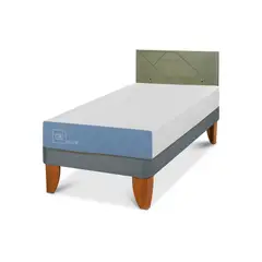 CIC - Cama Europea excellence 1p Respaldo Villarrica olivo