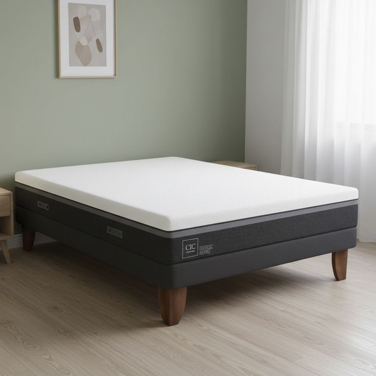 Cama Europea Ortopedic Advance 2P Bn Respaldo Torino Mostaza