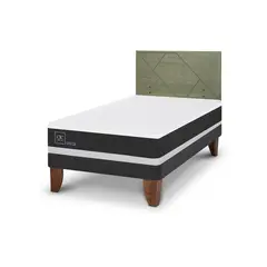 CIC - Cama Europea Ortopedic 1.5P Respaldo Villarrica Olivo