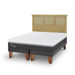 CIC - Cama Europea Ortopedic Advance King Respaldo Torino Mostaza