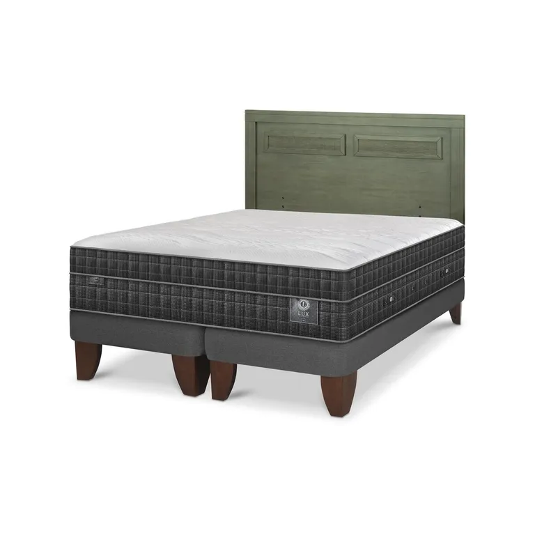 CIC Cama Europea Lux King Respaldo Milan Olivo