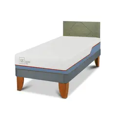 CIC - Cama Europea excellence plus 1.5p Respaldo Villarrica olivo