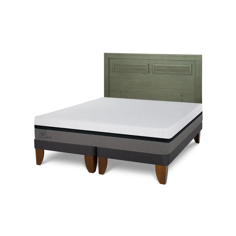Cama Europea Balance 2P Bd Respaldo Milan Olivo