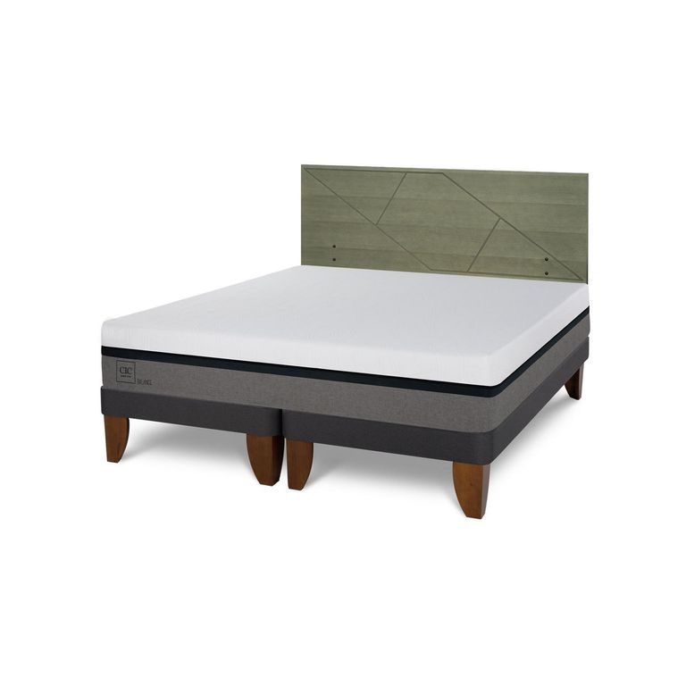 Cama Europea New Balance 2P Bd Respaldo Villarrica Olivo