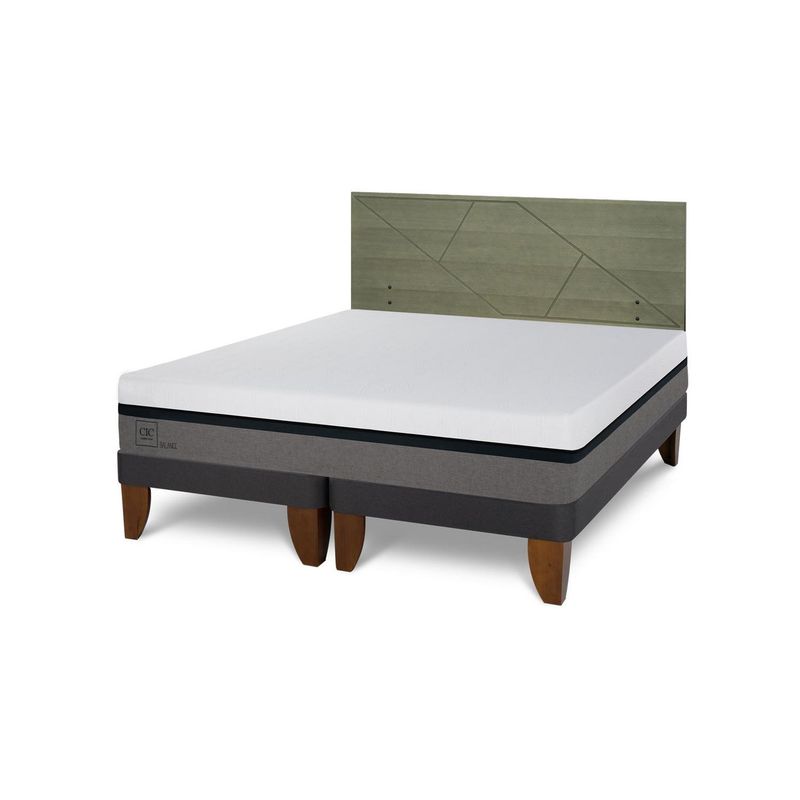 CIC - Cama Europea balance king Respaldo Villarrica olivo
