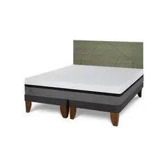 CIC - Cama Europea Balance King Respaldo Villarrica Olivo