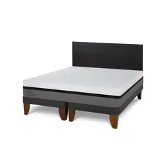 CIC - Cama Europea balance king respaldo Villarrica negro