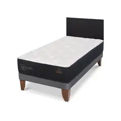 CIC - Cama Europea premium 1.5p respaldo Villarrica negro