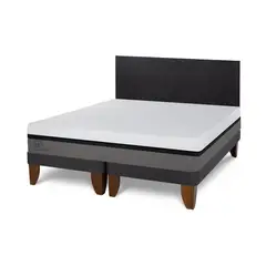 CIC - Cama Europea new balance 2p bd respaldo Villarrica negro