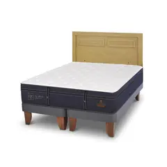 CIC - Cama Europea grand premium 2p bd Respaldo Milan mostaza