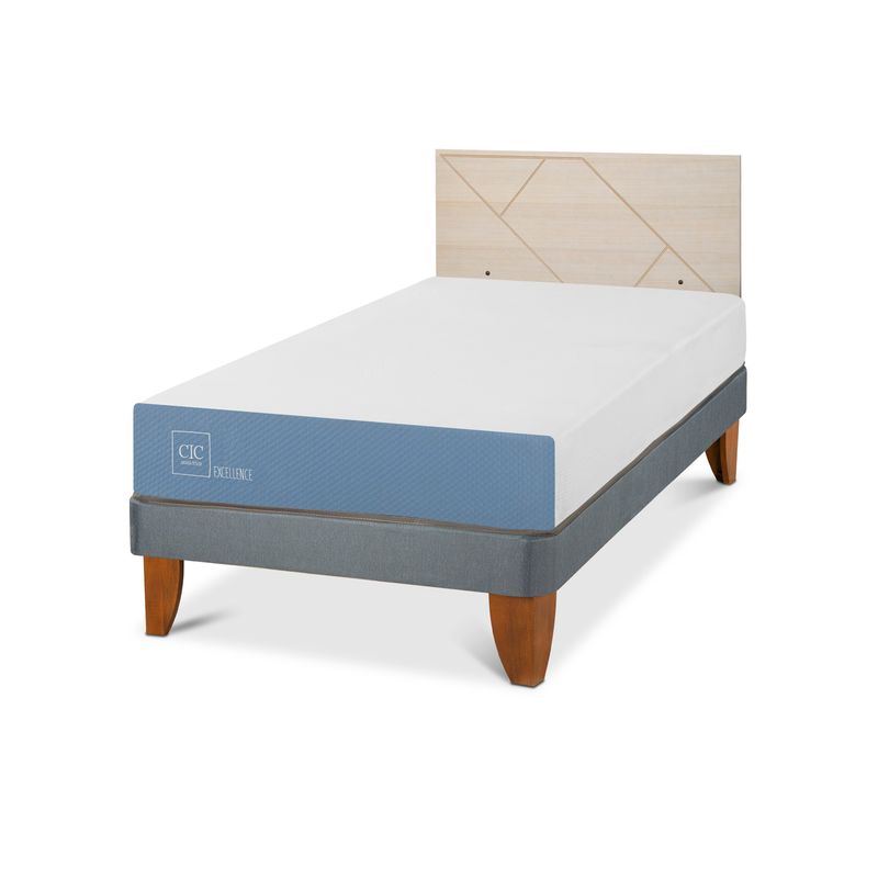 CIC - Cama Europea excellence 1.5p Respaldo Villarrica alpino