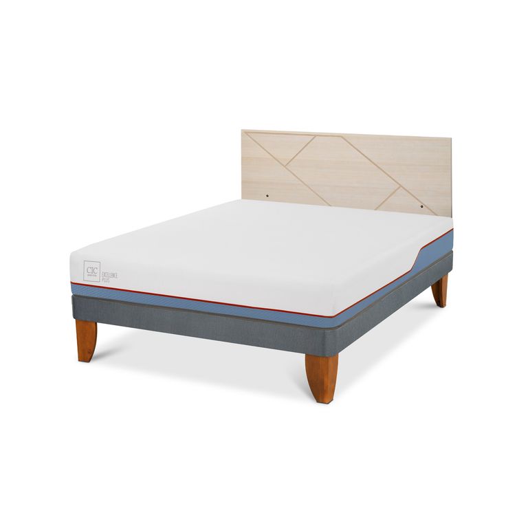 Cama Europea Excellence Plus 2P Bn Respaldo Villarrica Alpino