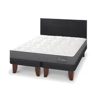 Cama Europea Anatomic King Respaldo Villarrica Negro