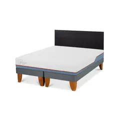 CIC - Cama Europea Excellence Plus 2P Bd Respaldo Villarrica Negro