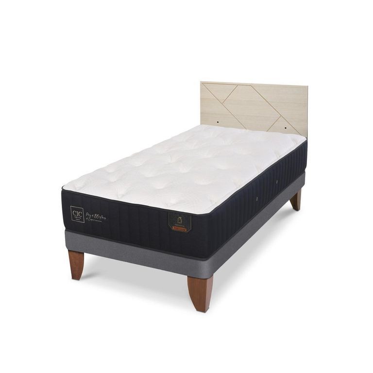 Cama Europea Premium 1.5P Respaldo Villarrica Alpino