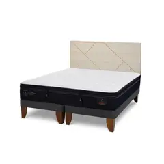 CIC - Cama Europea super premium 2p bd Respaldo Villarrica alpino