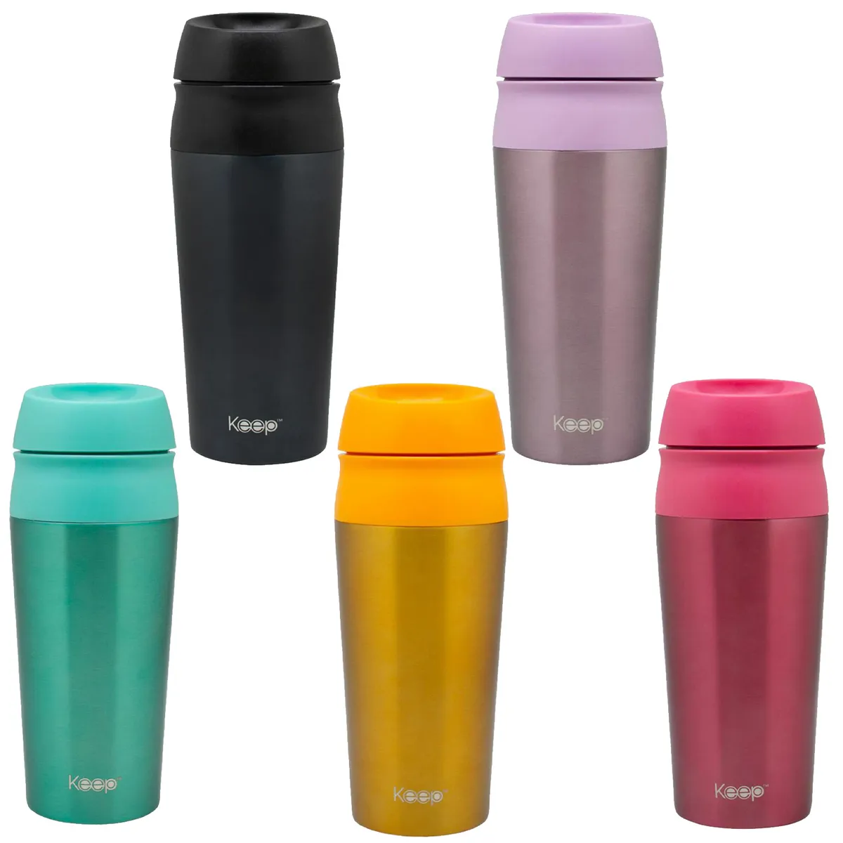 KEEP - Mug térmico con botón 450 ml surtido colores