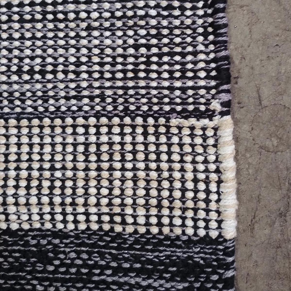 IDETEX - Alfombra Cotton kalu 65x230 cm Algodón Negro