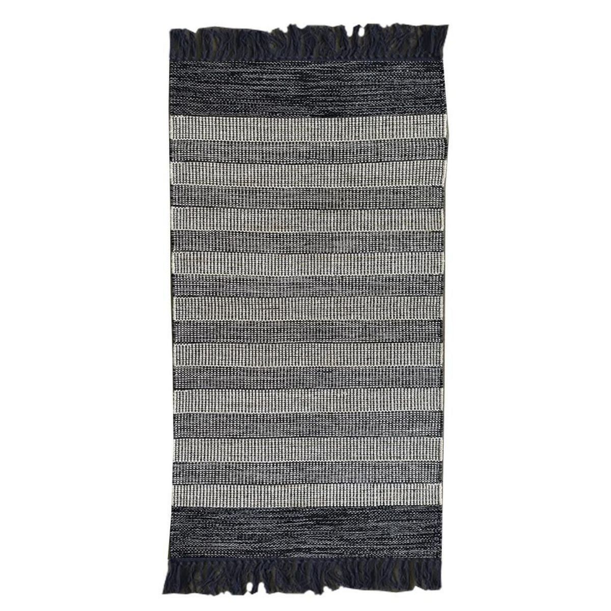 IDETEX - Alfombra Cotton Kalu 160x230 cm Algodón Negro