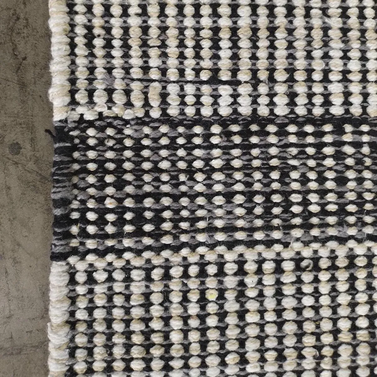 IDETEX - Alfombra Cotton Kalu 160x230 cm Algodón Negro