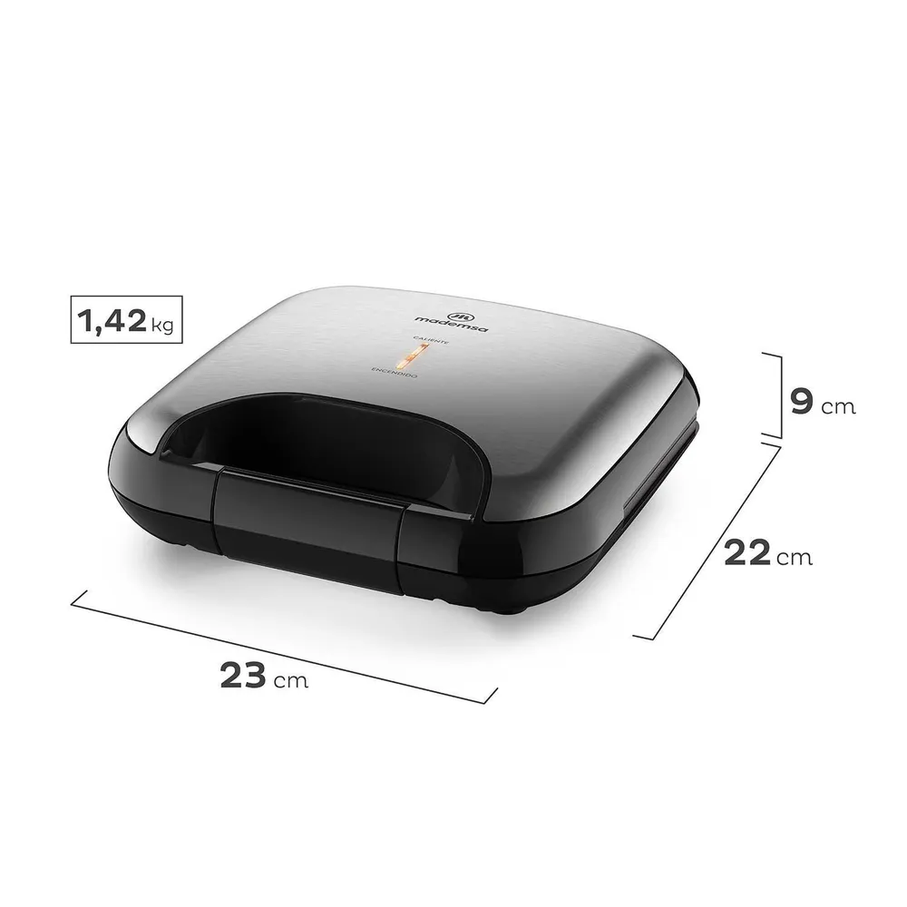 Sandwichera Panini 2 Panes 750 W MSG20, foto 4