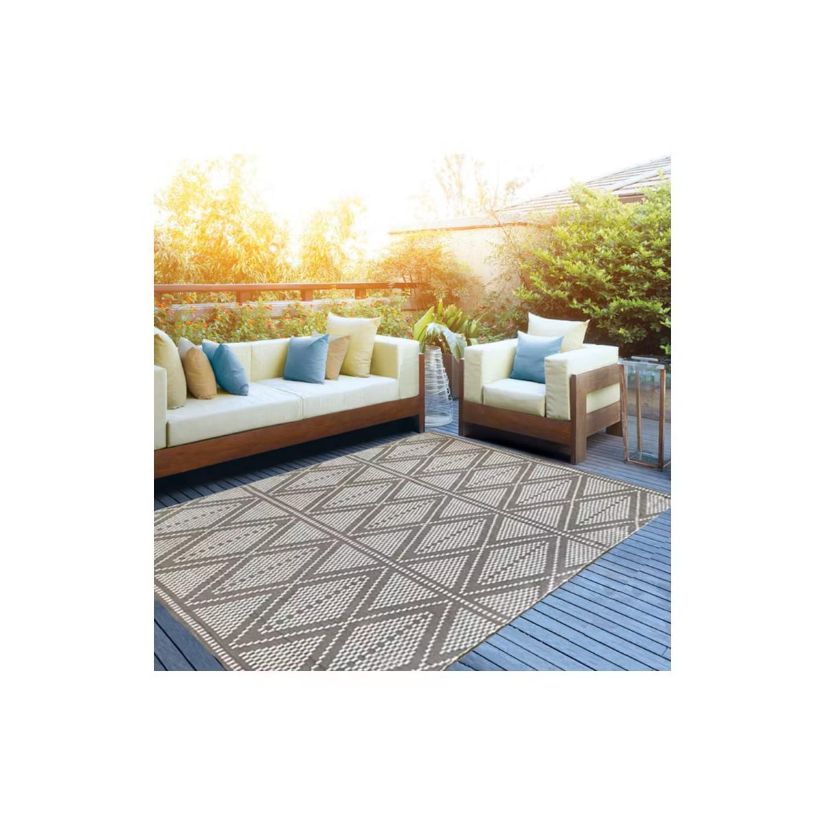 IDETEX - Alfombra Kala D3 160x230 cm PVC Beige