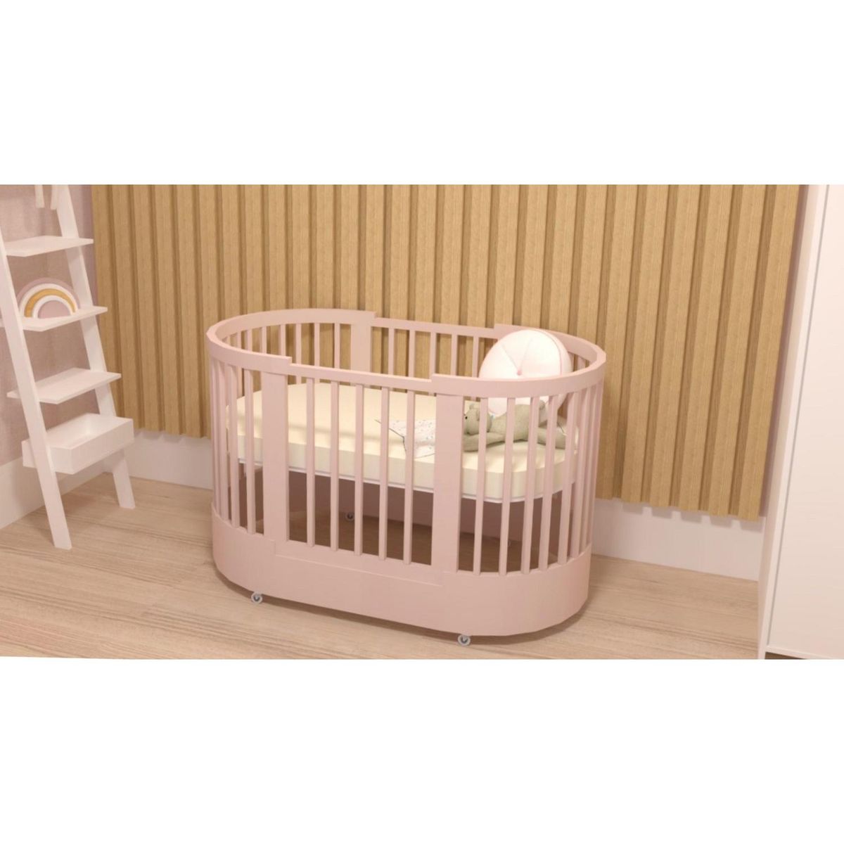 KIDSCOOL - Cuna Progresiva Sognare Rosado 81.4x75x153 cm