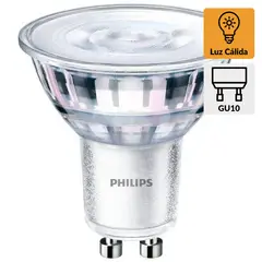 PHILIPS - Ampolleta led 4.6 W GU10 410 lm Luz Cálida