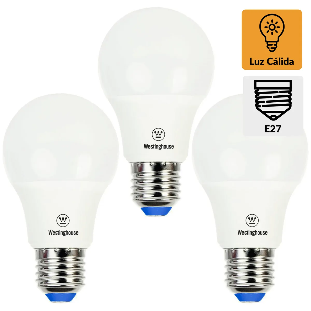 BP ILUMINACION - Pack 3 Ampolletas 9 W E27 800 lm Luz Cálida