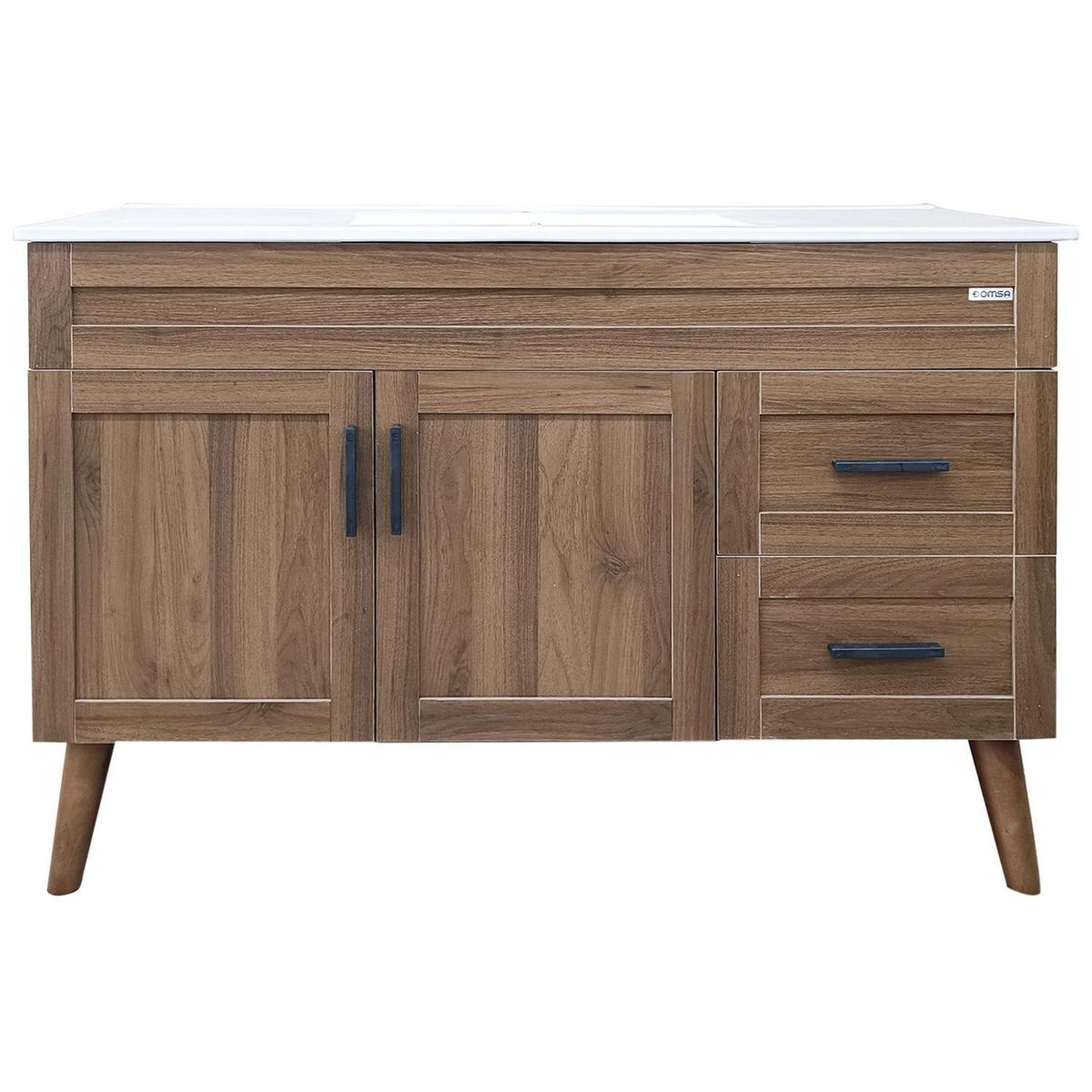 DOMSA - Kit Mueble Vanitorio Elegance Nogal 120x80x47 cm