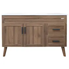 DOMSA - Kit Mueble Vanitorio Elegance Nogal 120x80x47 cm