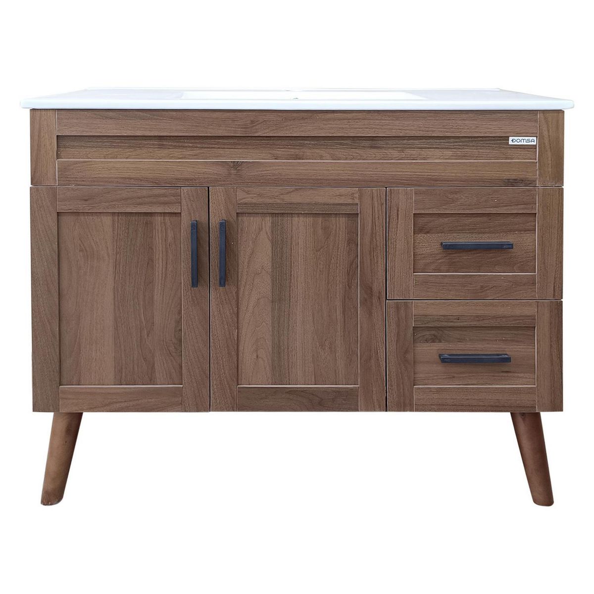 DOMSA - Kit Mueble Vanitorio Elegance Nogal 100x80x47 cm