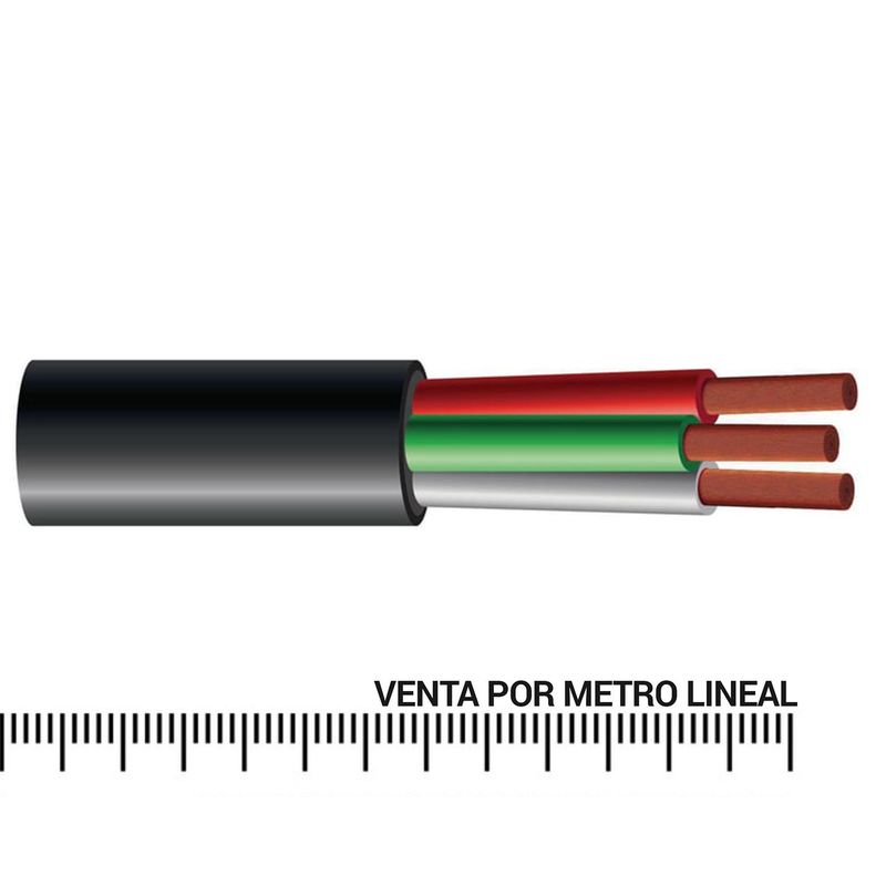 MADECO - Cable Libre De Halogenos RZ1-K 3x1,5 mm2 Negro Metro Lineal