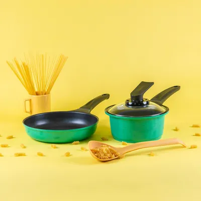 Imagen 2 del producto Batería de Cocina 7 Piezas Aluminio Natural Verde