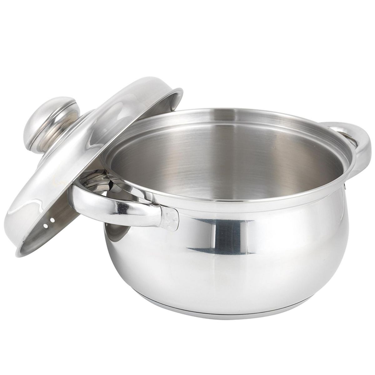 DUSSEL - Batería de Cocina 10 Piezas Acero inoxidable Bombe Plateado