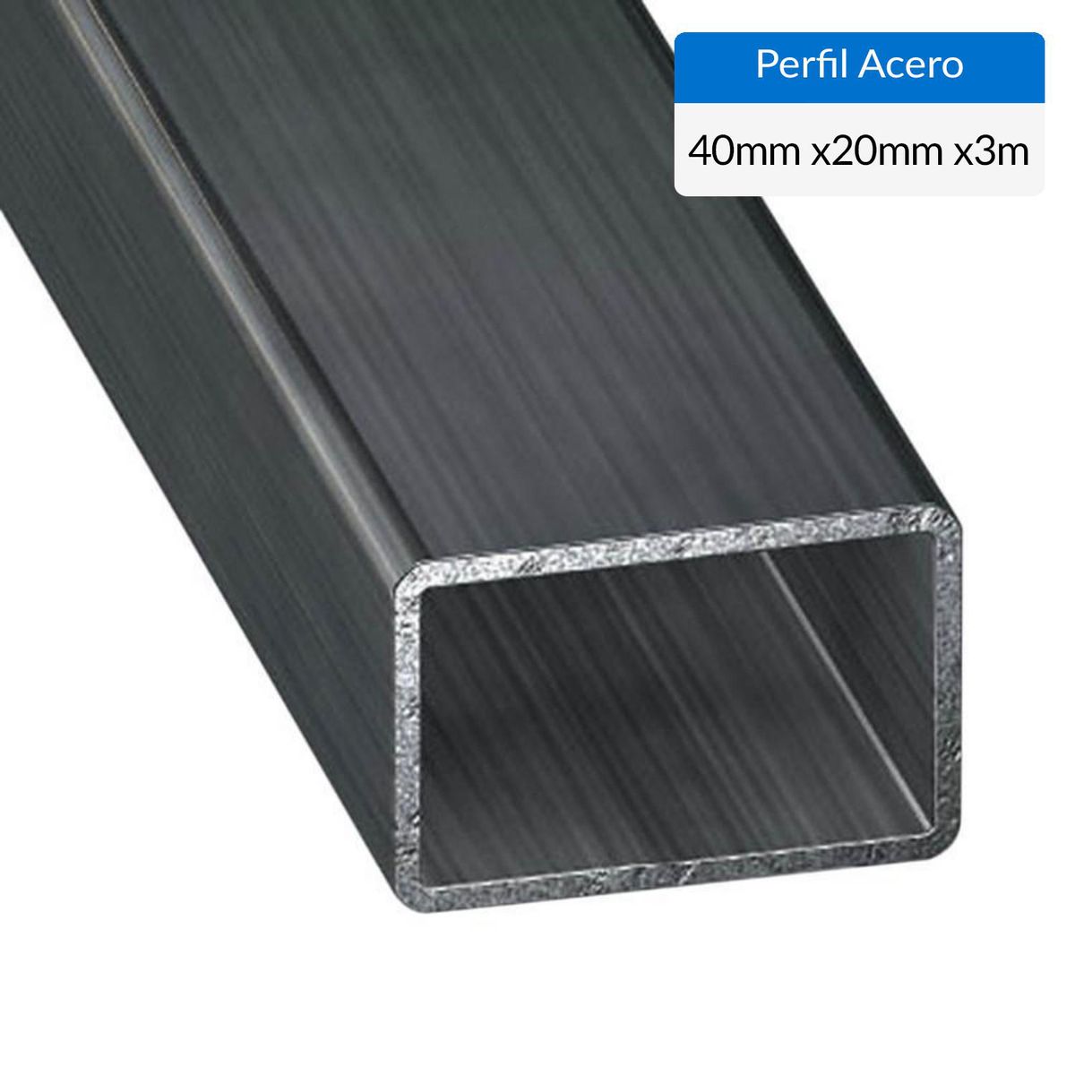 CINTAC - Perfil Rectangular Acero 40x20x2 mm 3 m