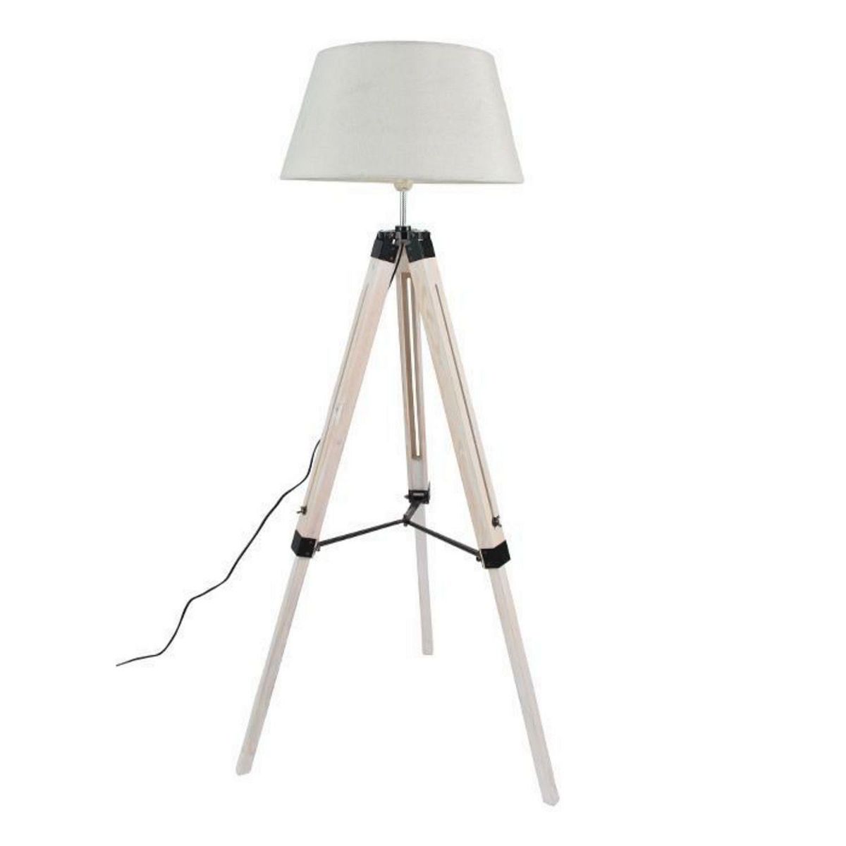 TEMPORA - Lámpara De Pie Trípode Madera Natural