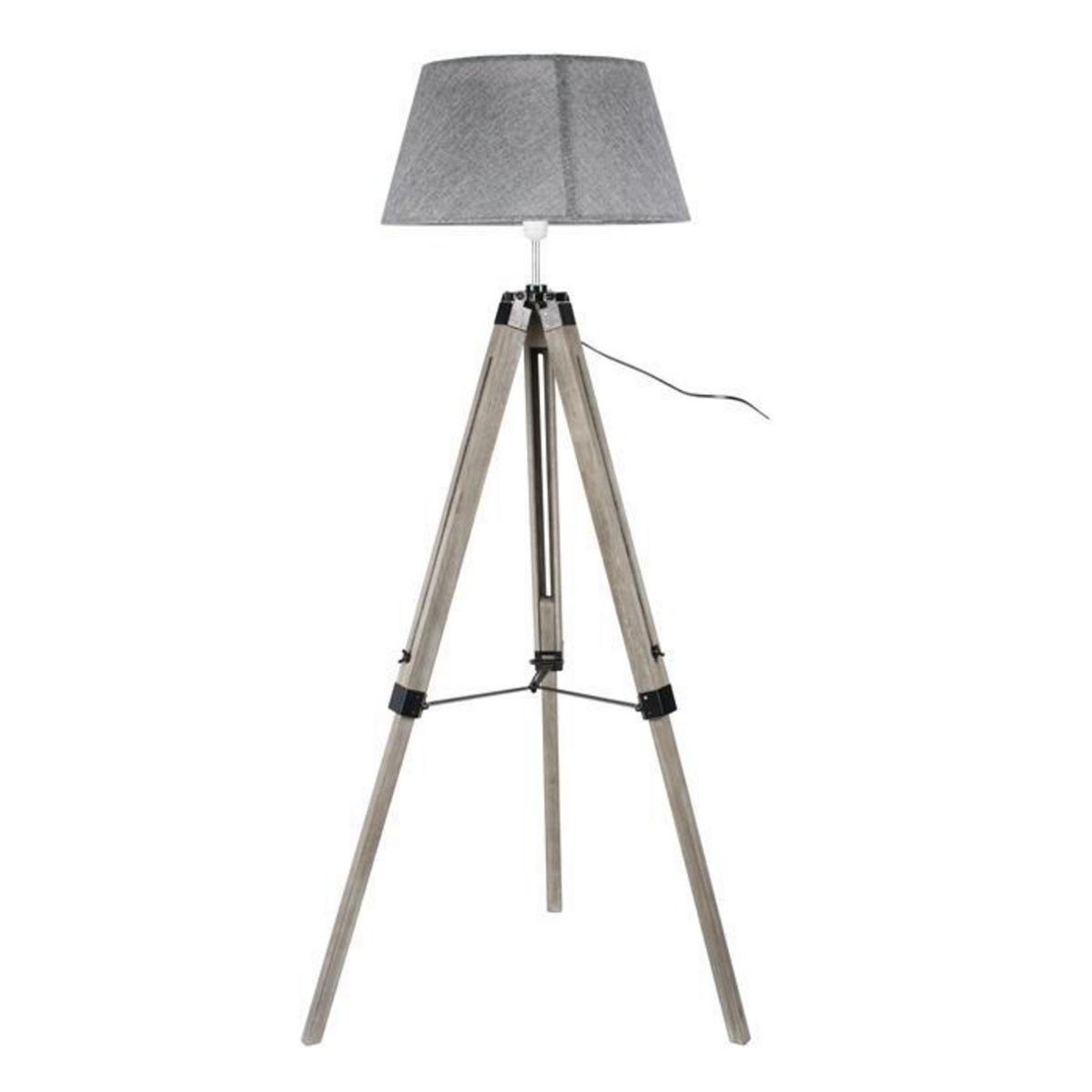 TEMPORA - Lámpara De Pie Trípode Madera Natural