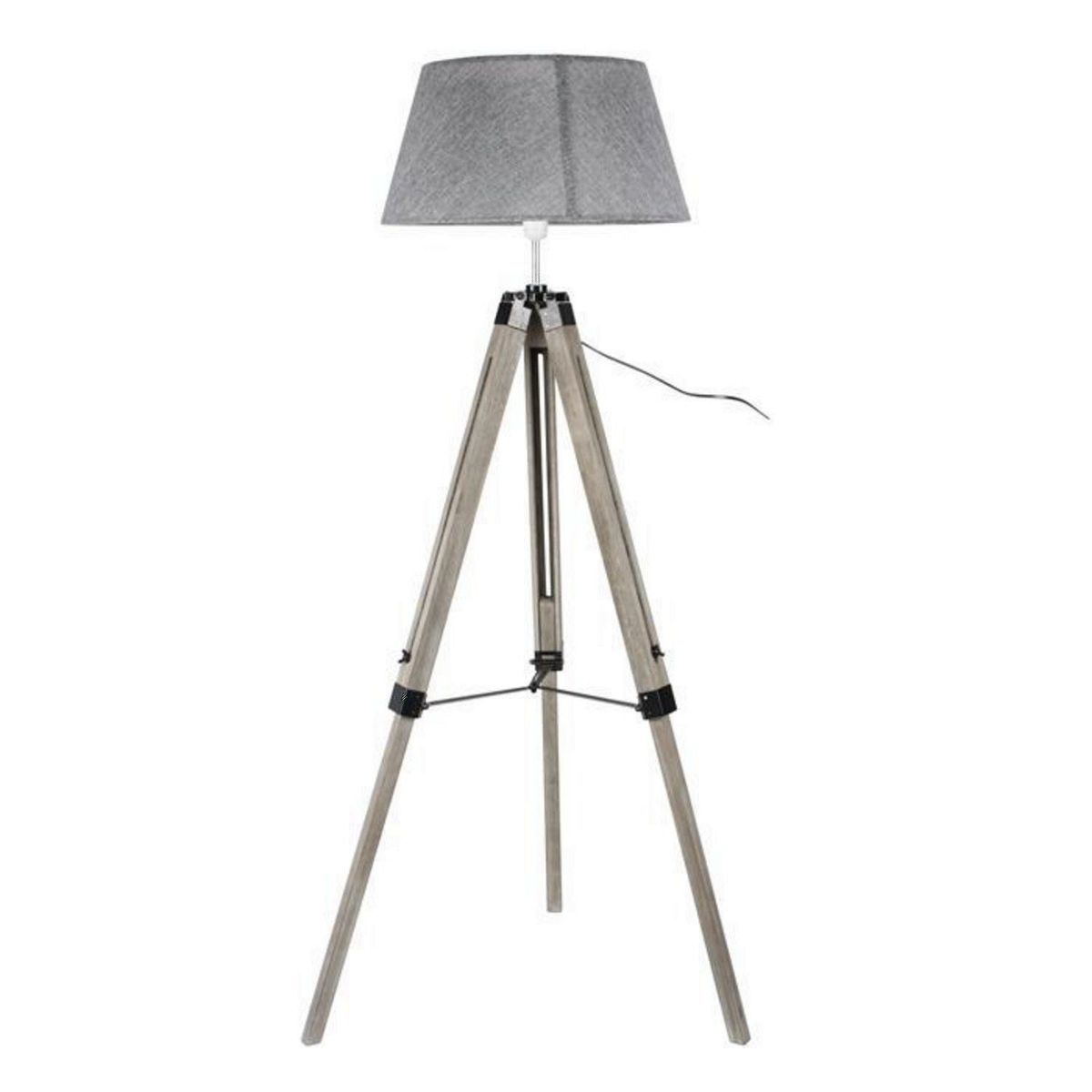 TEMPORA - Lámpara De Pie Trípode Madera Natural