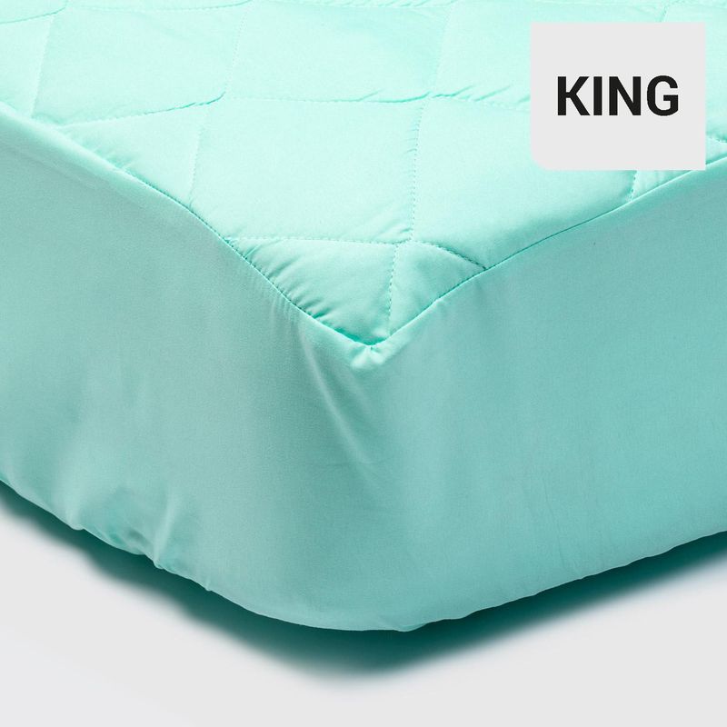 ARTHOME - Cubrecolchón Verde Agua King