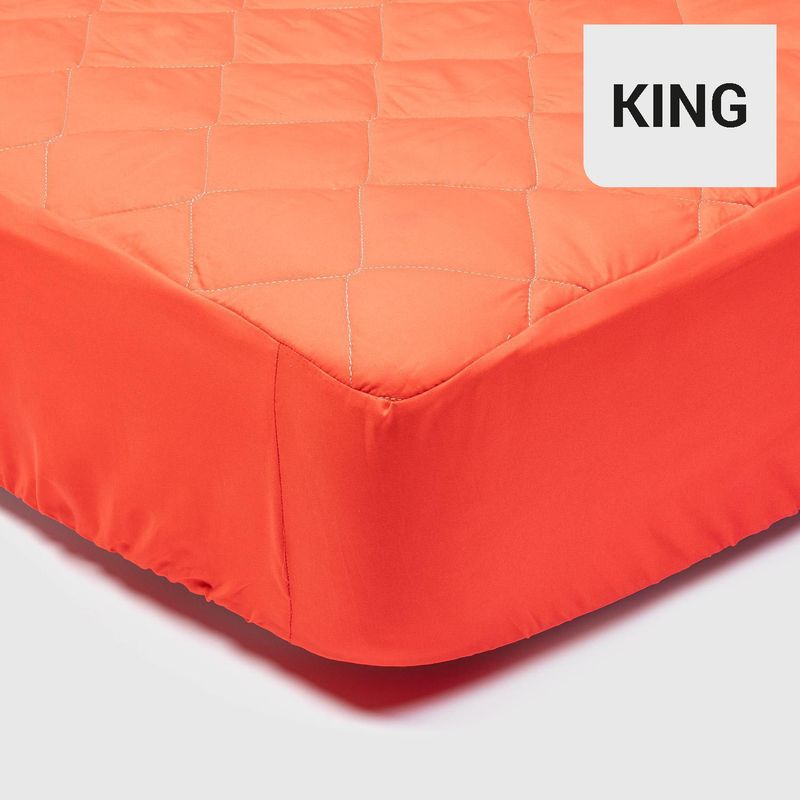 ARTHOME - Cubrecolchón King Rojo