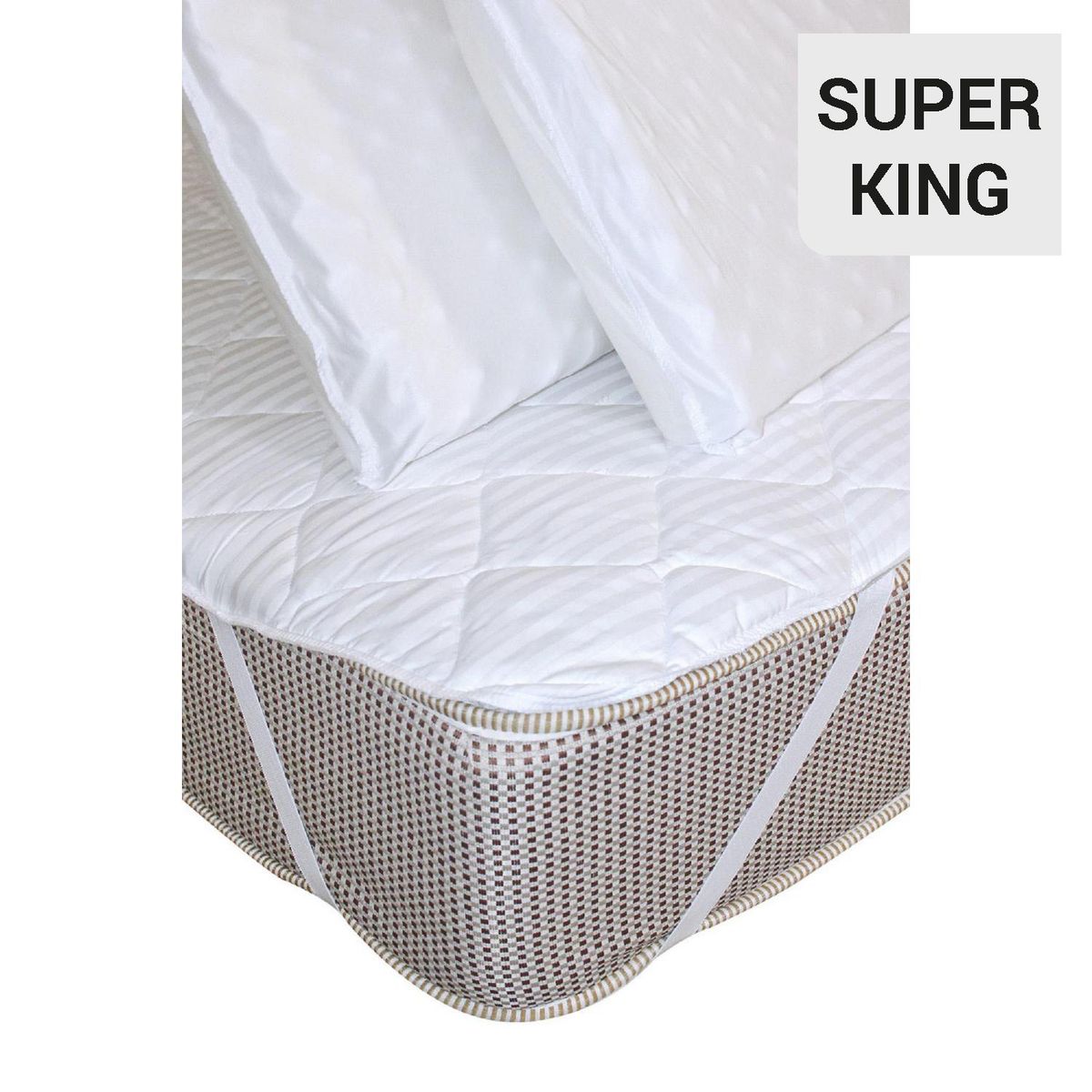 ARTHOME - Pack 2 Cubrecolchones Super king Blanco