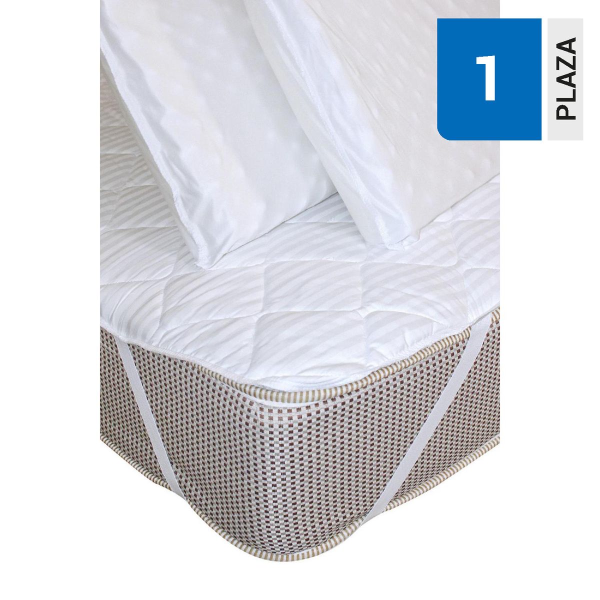 ARTHOME - Pack 2 Cubrecolchones 1 plaza Blanco