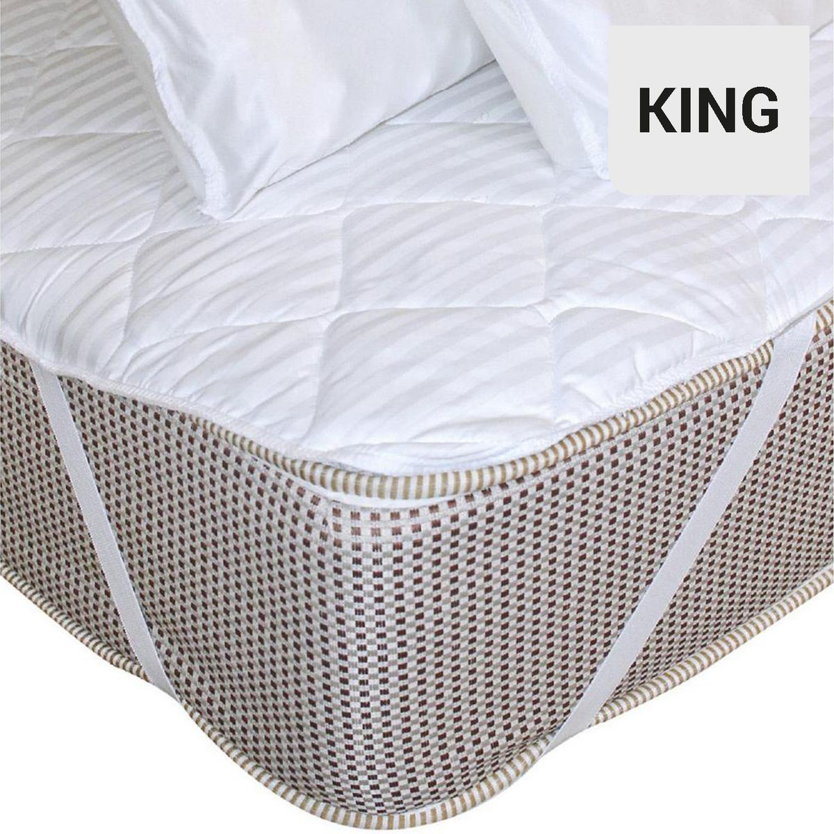 ARTHOME - Pack 2 Cubrecolchones King Blanco