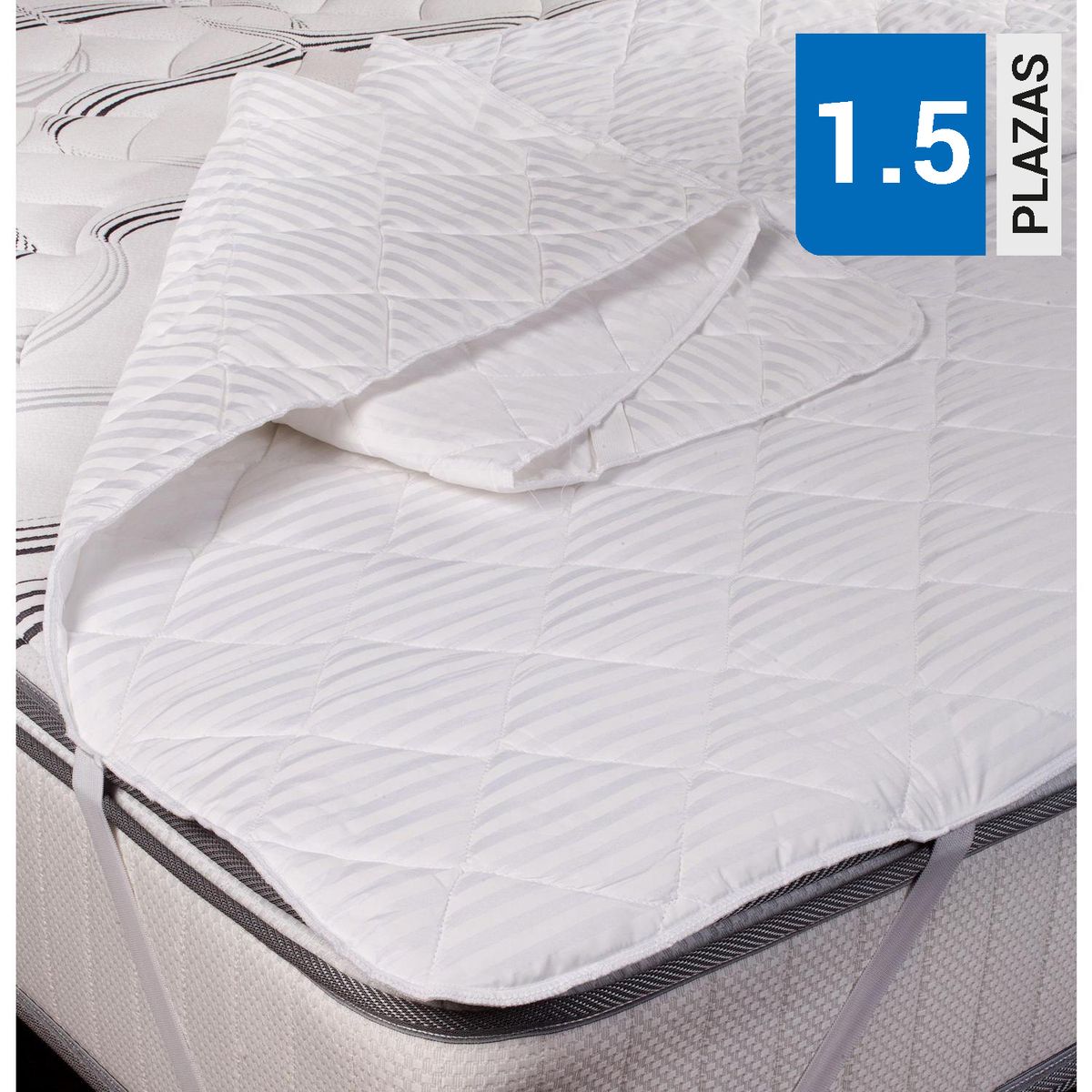 ARTHOME - Pack 2 Cubrecolchones 1.5 plazas Blanco