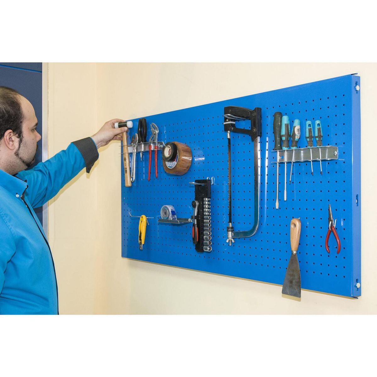 SIMONRACK - Panel Organizador De Herramientas 90X60 Cms + 8 Ganchos