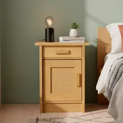 CIC - Velador 1 Puerta 1 Cajón(es) Milán 35x63.5x45 cm Mostaza